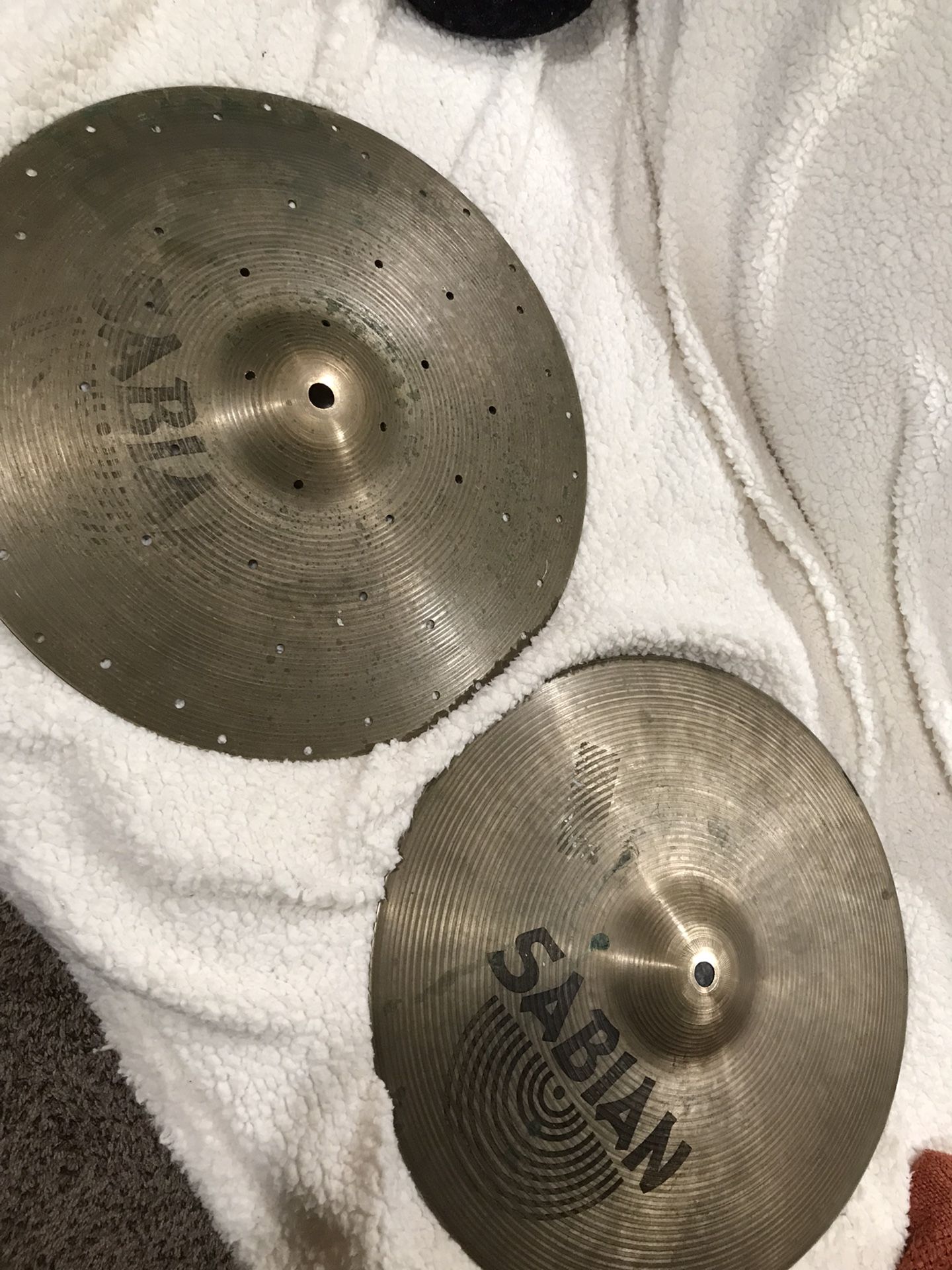 14” Sabian AA Rock Hi Hat Cymbals