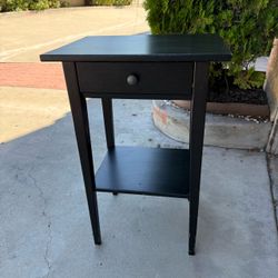 IKEA HEMNES Black Nightstand / Side Table