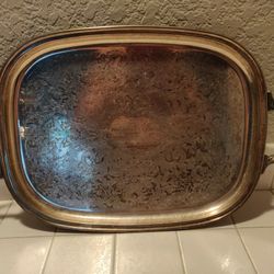Silver Tray, Large With Handles