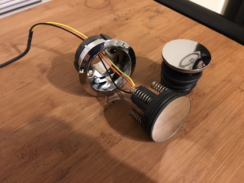 Harley Flush Mount LED Fuel Gauge and Gas Cap Kit for Sale in Apple