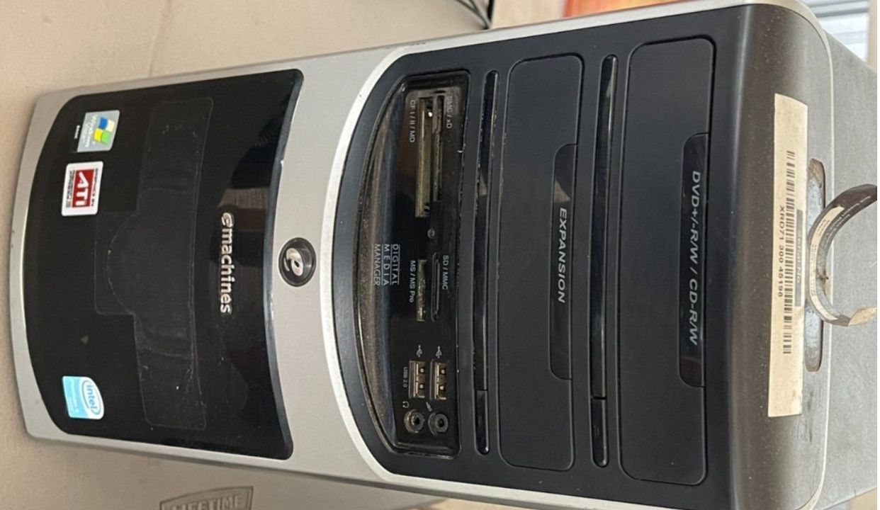 eMachines T3656 Intel Celeron 440 @ 2.00GHz 1GB Ram Memory 160GB Hard drive DVD+ ReWritable USB -