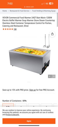 Vevor soup Warmer