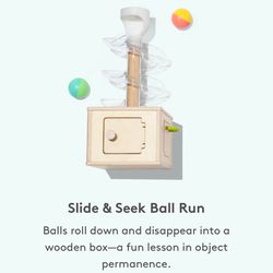 Lovevery Slide and Seek Ball Run From the Babbler Play Kit