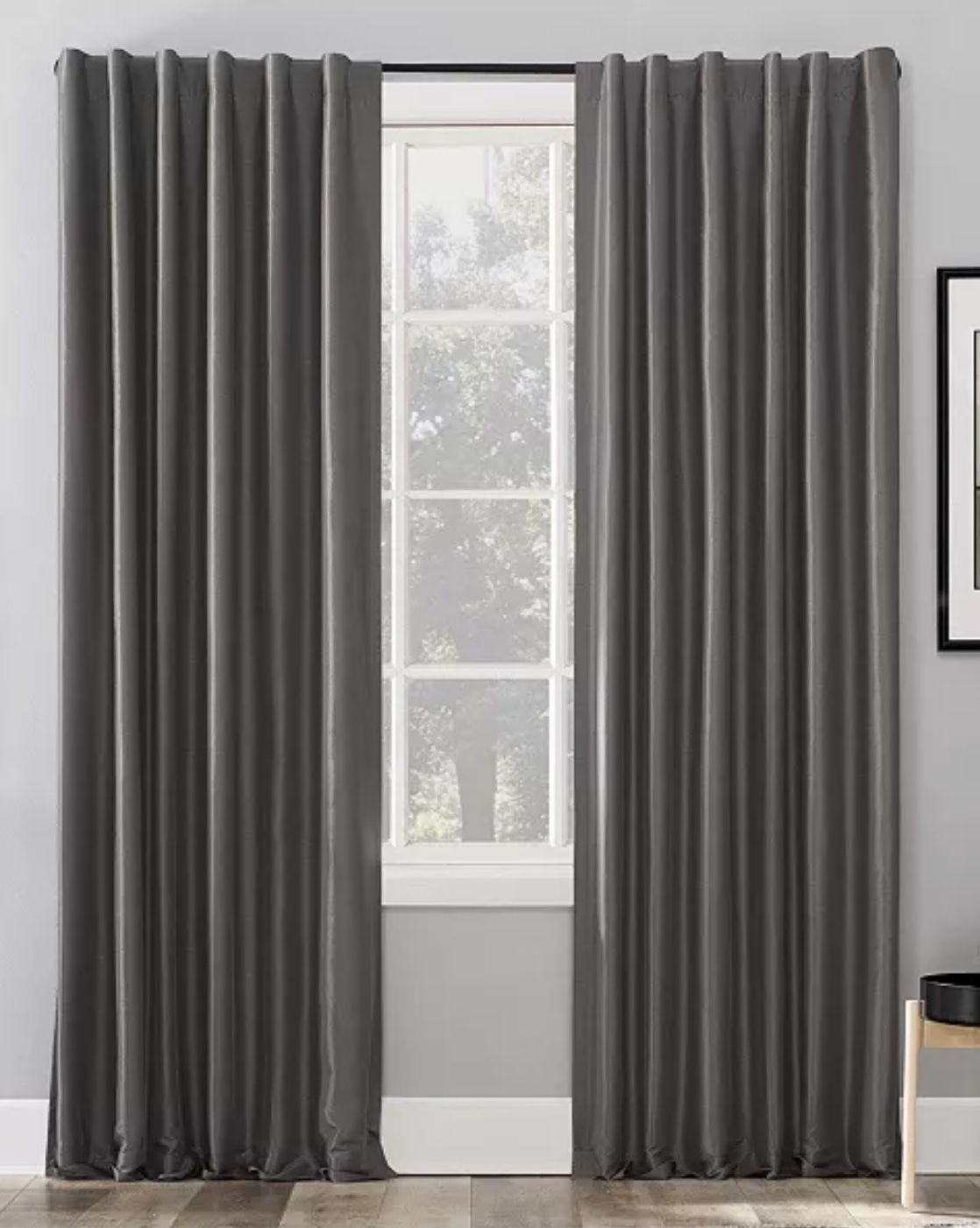 Block Out Window Curtains 52x72-new In Package-Drak Grey