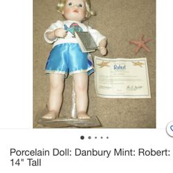 Porceline Collectible Doll, Vintage Robert