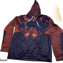 3D Printed Red Dragon Ball Z Galaxy Fleece Pockets Pullover Hoodie