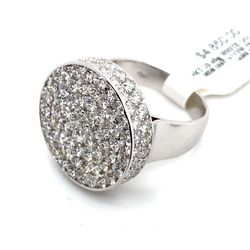 14k White Gold Mens Diamond Ring 4.7ctw I Color VS Diamonds 10.4 Grams Size 8 1/2  141605 1