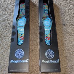 2- Disneyland Magic Band Plus Key Disney Quote Happiest Place On Earth Blue