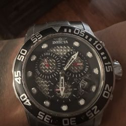  Invicta Scuba Men’s Watch Silver Black  