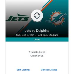 Miami Dolphins VS New York Jets