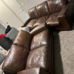 Brown Leather Couches 