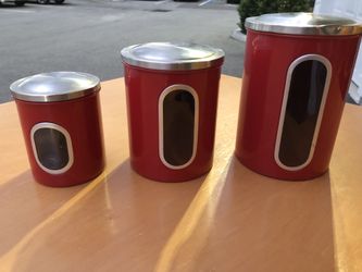 Metal canisters set of 3