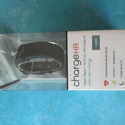 New Fitbit Charge HR Black Band Size Large 