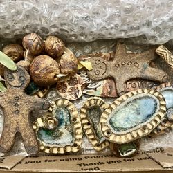 LOT Price**Gingerbread Christmas Ornaments, Heart Shaped Pendants Etc 