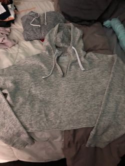 Hoodie crop flip over Hollister