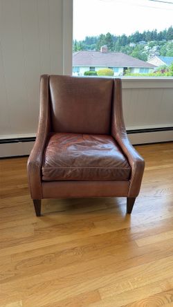Crate & Barrel leather chair