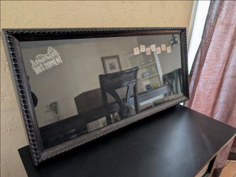 shadowbox ticket stub display holder scrabble letters memory box dark wood frame 10.5 x 21.5