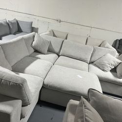  SECTIONAL COUCH Thomasville Lowell 6-piece Modular Sectional  