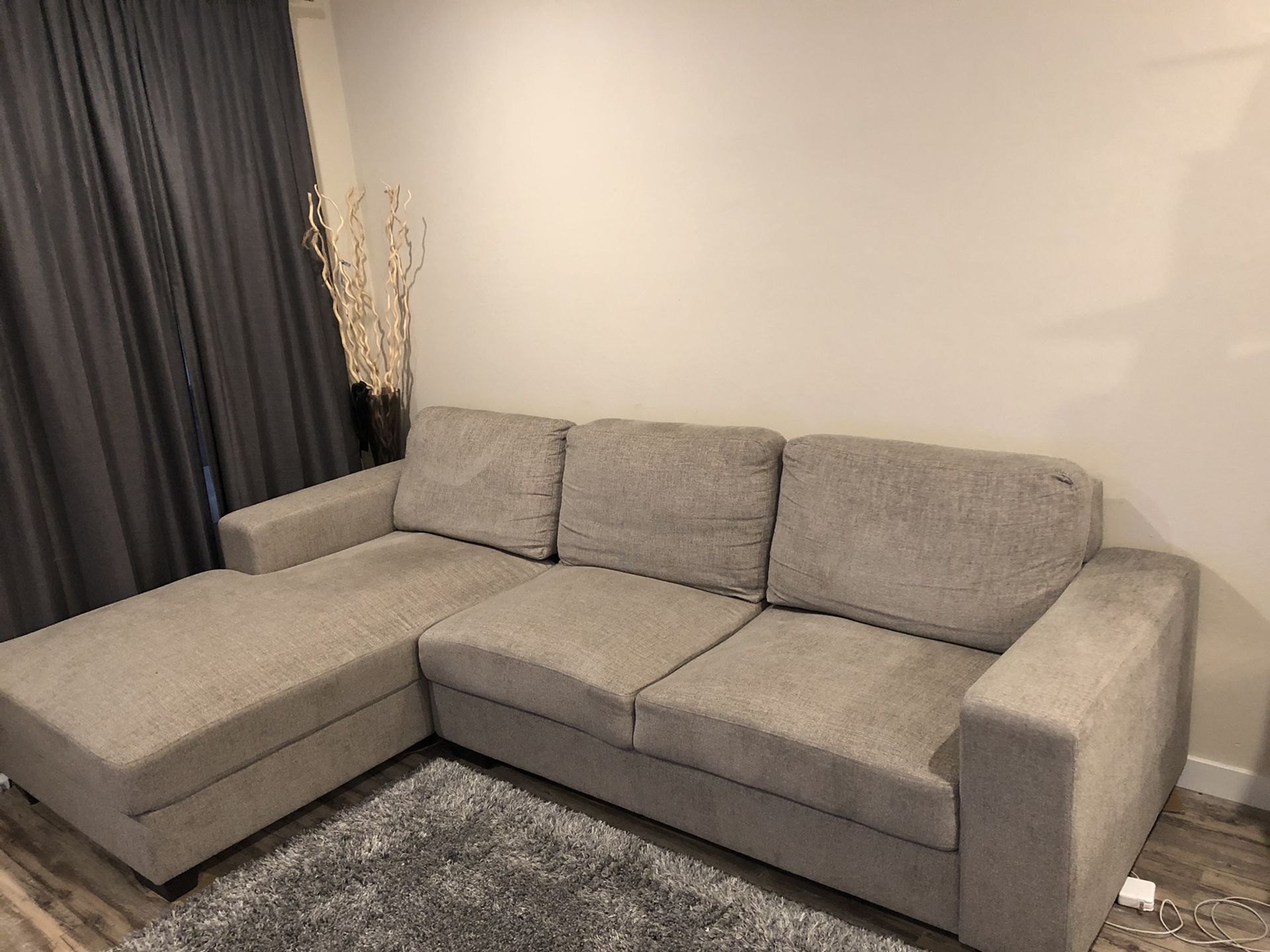 Egan ii cement sofa 2024 with reversible chaise