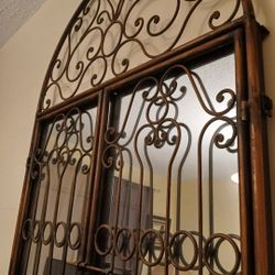 Wrought Iron Garden Gate Mirror