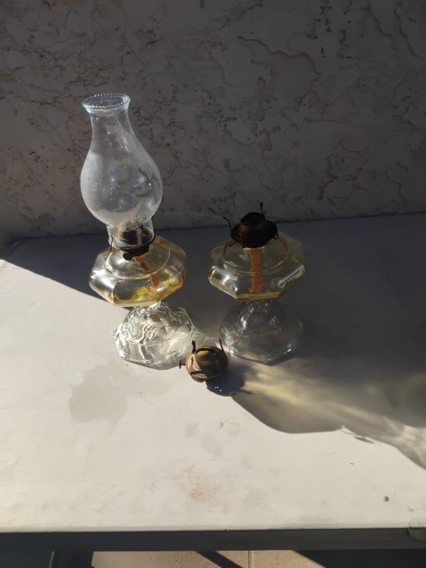 Vintage Antique Oil Lamps (Circa 1950's)