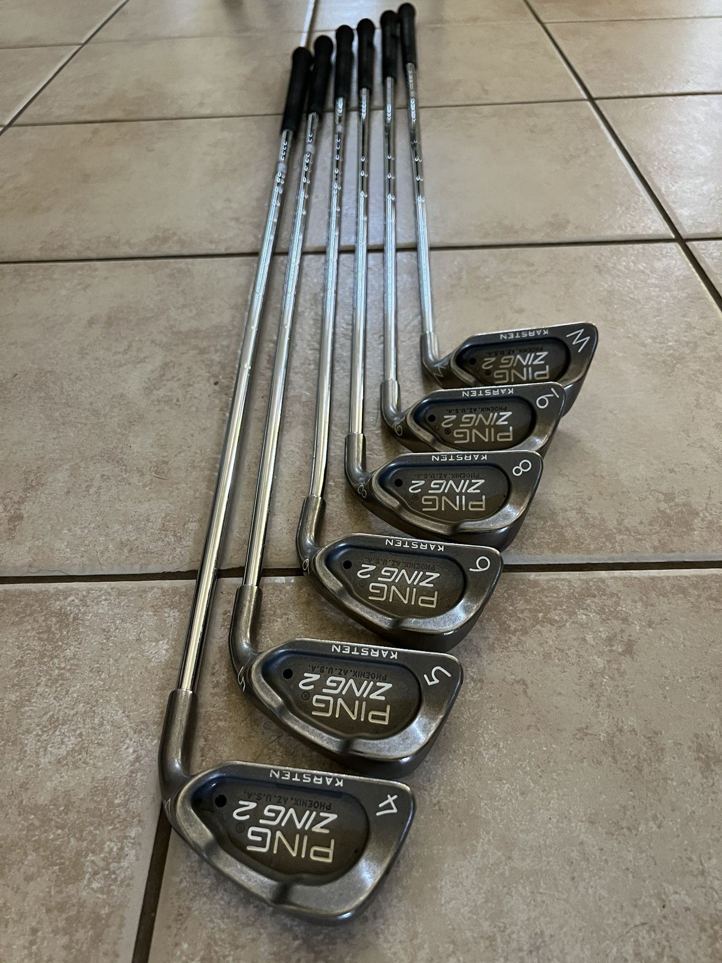 Ping Zing 2 RH Golf Club Iron Set Black Dot Karsten 4 5 6 8 9 W