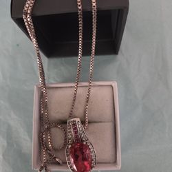 Pink Tourmaline With Diamonds