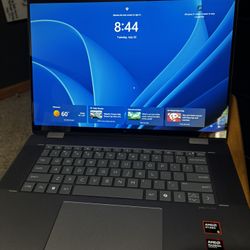 HP - OmniBook X Flip 2-in-1 - Copilot+ PC - 16" 2K Touch-Screen Laptop - AMD Ryzen Al 5 - 16GB Memory - 512GB SSD - Meteor Silver