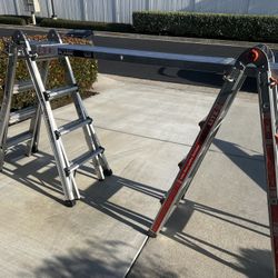 Adjustable Height Ladders With 6-9 ft Plank & Accessories 