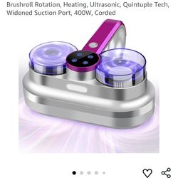 Bed Vacuum Cleaner Mattress Vacuum with UV, 12Kpa Suction, HEPA Filter, 275nm UV-C Light,48000 RPM Brushroll Rotation, Heating, Ultrasonic, Quintuple 