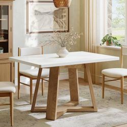 JW1240 47" Rectangular Dining Table, Modern Kitchen Dinner Table for 4 People
