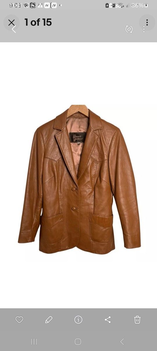 VINTAGE LEATHER WESTERN STYLE JACKET