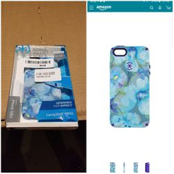 Speck CandyShell Inked Hybrid Case for iPhone 6/6s/SE - Floral Blue / Purple