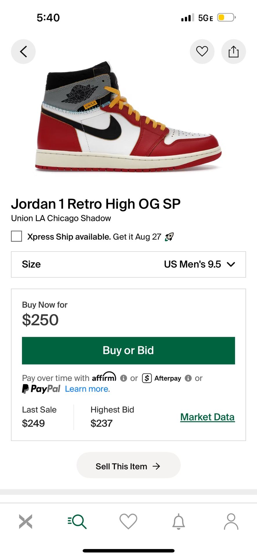 Jordan 1 Union LA 