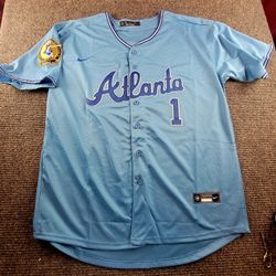 Ozzie Albies Men’s Atlanta Braves Throwback Mens 2XL XL Vapor  Jersey All Stitched