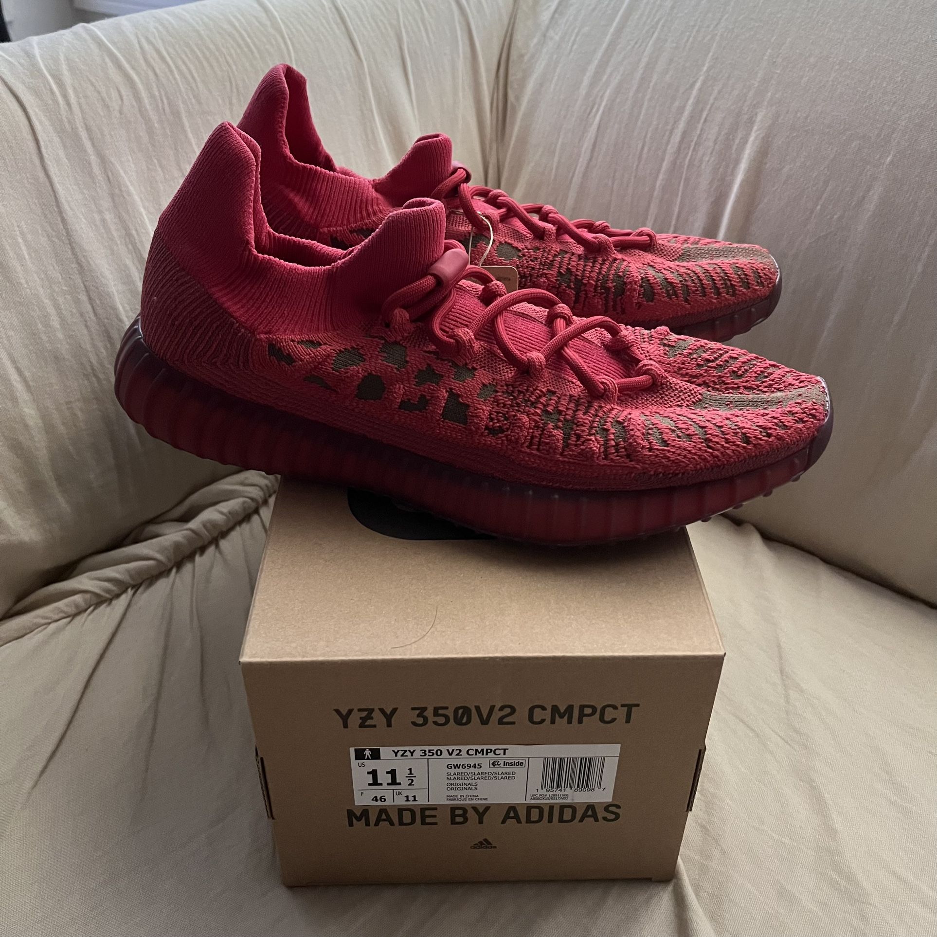 Adidas Yeezy Boost 350 V2 Cmpct Compact Slate Red New Size - Main Image