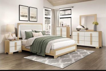 Modern Two-Tone Bedroom Furniture Set- finance available $39 down