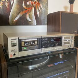 Vintage MINT Cassette Deck Sony TC-FX505R. New Belts! 1984!