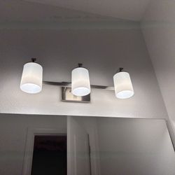 4 new brushed Nickel  24inch Vanity Lights