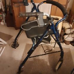 Easy-fold Walker With Seat And Storage