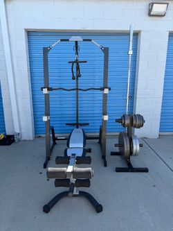 Home Gym Weight Bench with Lat Pulldown