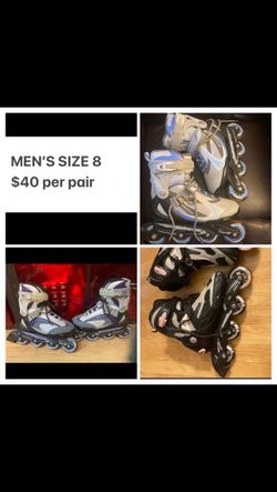 Like new Rollerblades men’s size 8, fit Women’s size 9 $40 per pair