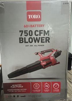 Toro Flex-Force 60V Max 750 CFM Cordless Leaf Blower Kit (Model 51826) - Newt