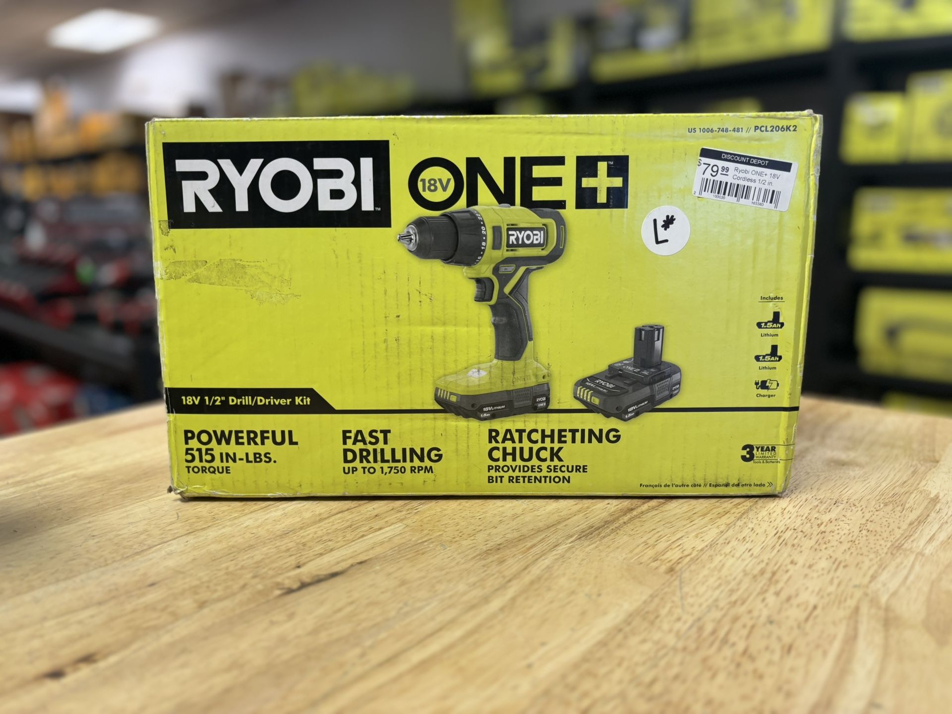 ONE+ 18V Cordless 1/2 in. Drill/Driver Kit with (2) 1.5 Ah Batteries and Charger