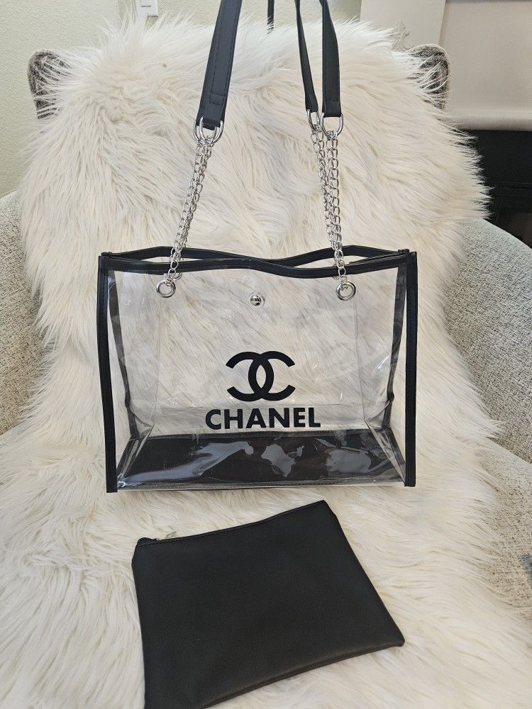 Cosmetic Pouch with Transparent Totebag