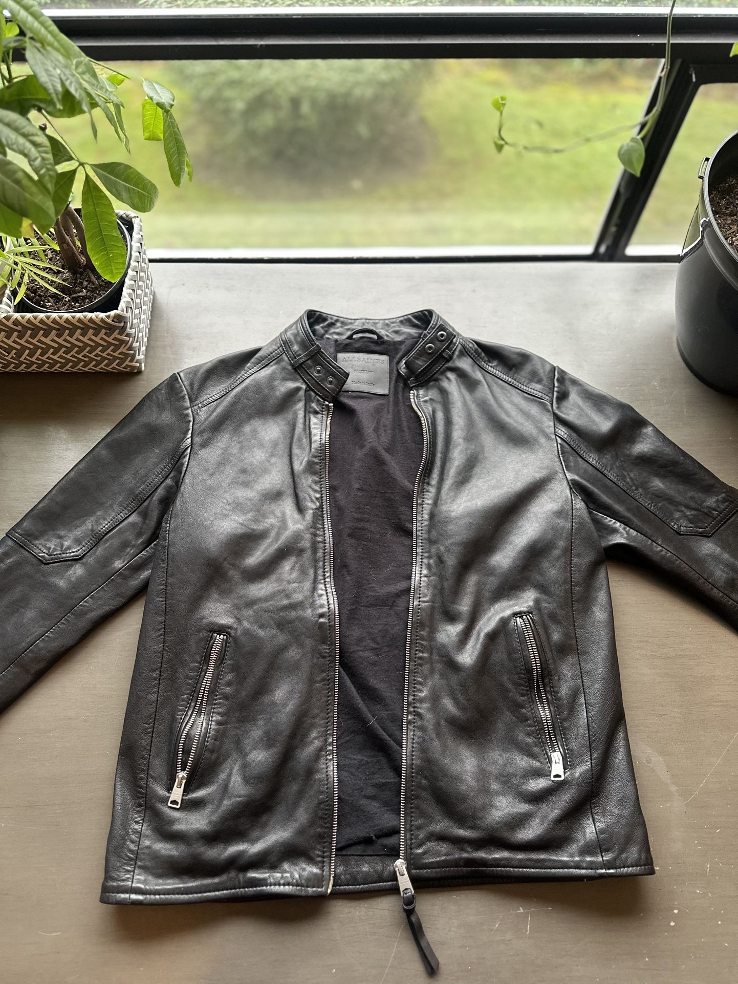 All Saints Cora Leather Jacket - Black