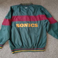 Seattle Sonics Puma Pullover Jacket Large