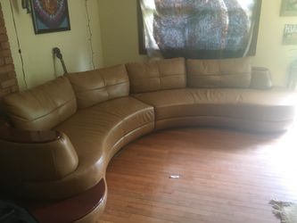 Leather sectional couch