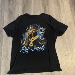 Y2K Black Pop Smoke Meet The Woo Graphic T-shirt