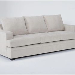 3 Seater Beige Couch/Sofa 